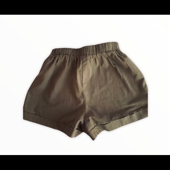 Greenish Brown Tie Shorts Sz S - Picture 4 of 5